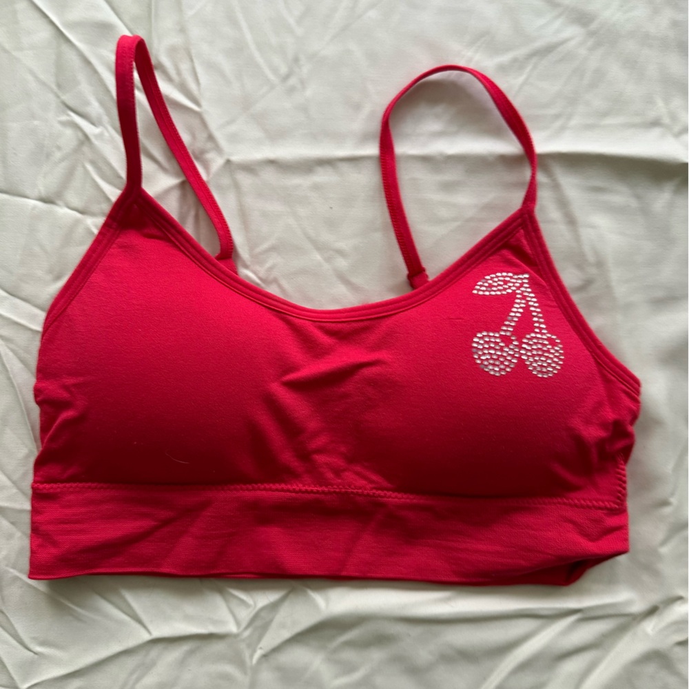 Red Women's Bra / bralette Cherry Bling 🍒